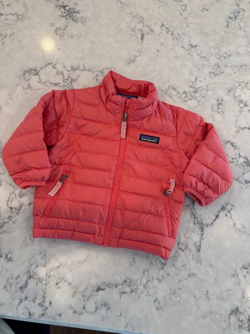 Pink Coral Patagonia Kids Down Seater Puffer Jacket